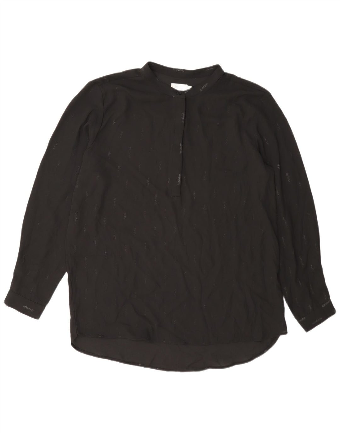 Dack's Langarm-Blusenoberteil für Damen, UK-Größe 46, Größe L, Schwarz gestreift
