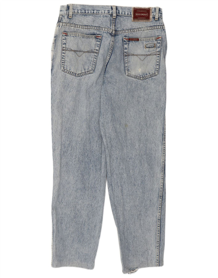 VINTAGE Mens Tapered Jeans W33 L30 Blue Cotton