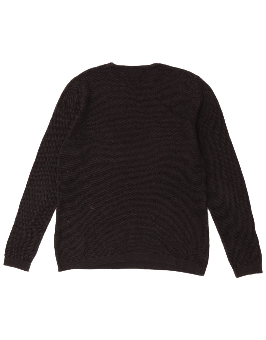 Zara Herren-Pullover mit Rundhalsausschnitt, Mittelschwarz