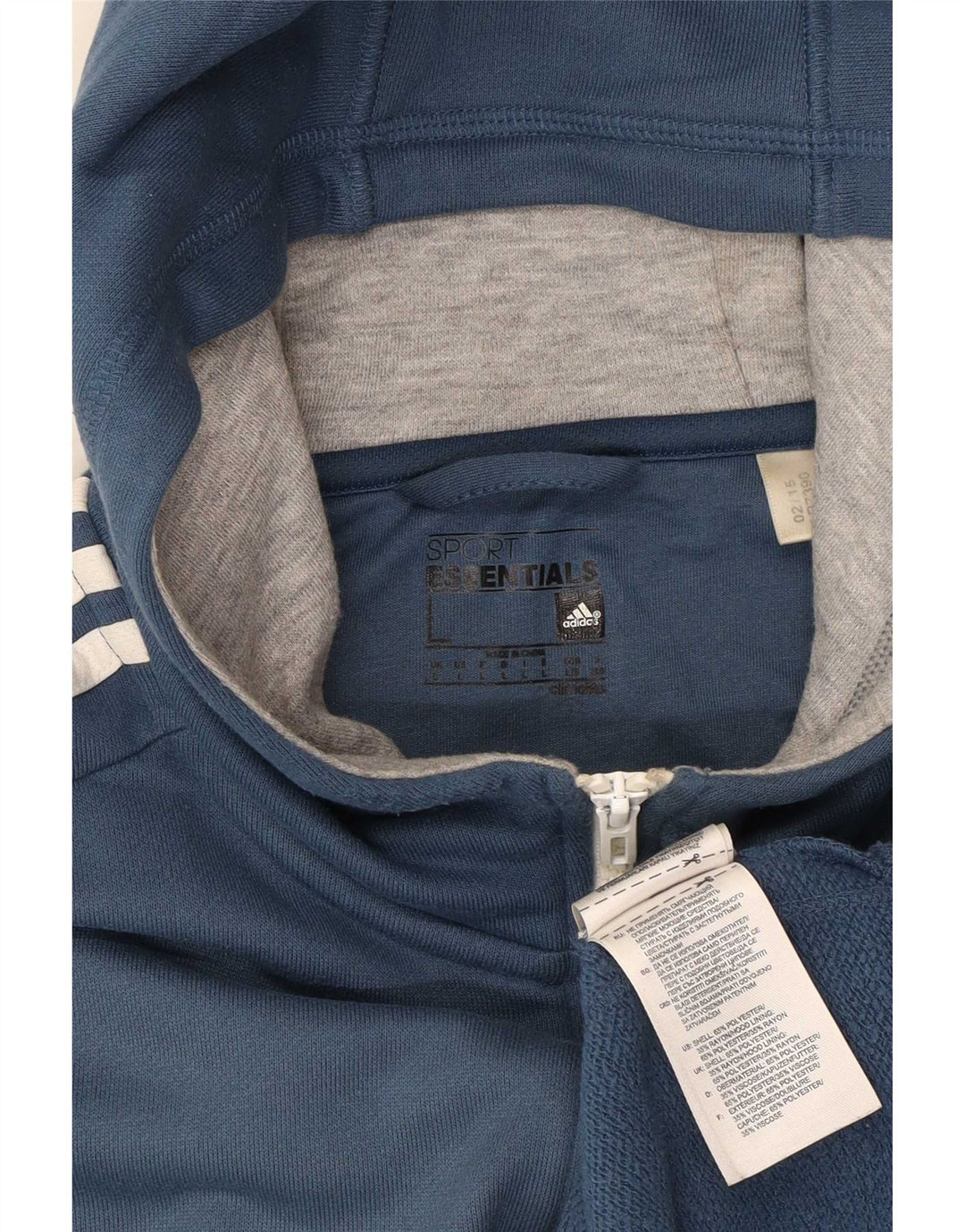Adidas Herren Climalite Zip Hoodie Pullover Großes Marineblaues Polyester