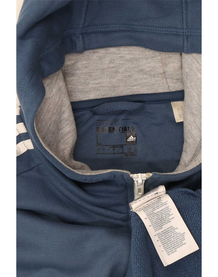 Adidas Herren Climalite Zip Hoodie Pullover Großes Marineblaues Polyester