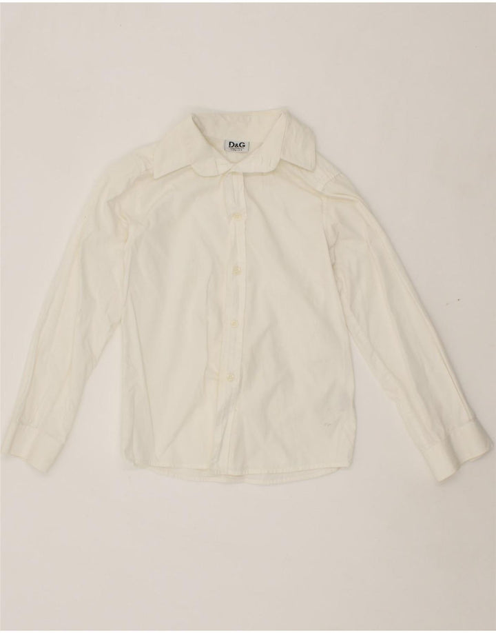 DOLCE & GABBANA Boys Shirt 6-7 Years White Cotton Vintage Dolce & Gabbana and Second-Hand Dolce & Gabbana from Messina Hembry 