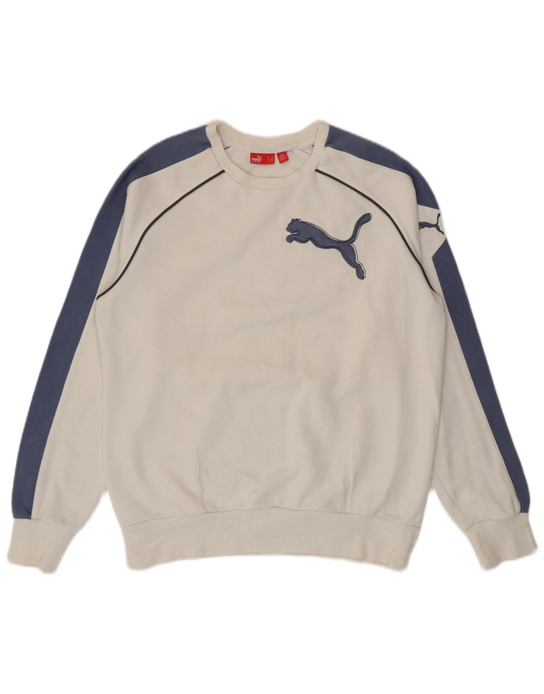 Puma Herren Grafik-Sweatshirt-Pullover Mittelweiß Farbblock