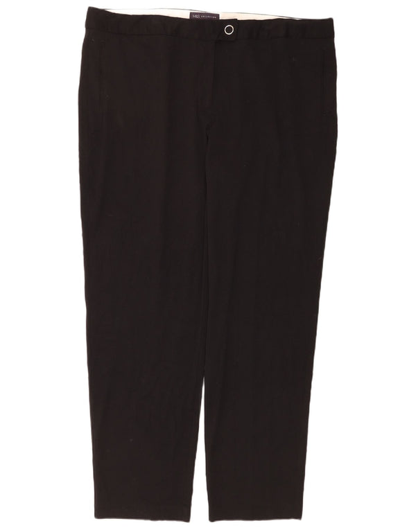 Marks & Spencer Damen Gerade Chinohose UK 20 2XL W40 L30 Schwarz