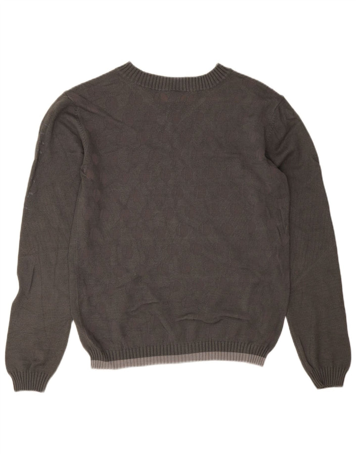 Puma Herren-Pullover mit V-Ausschnitt, mittelgraue Viskose