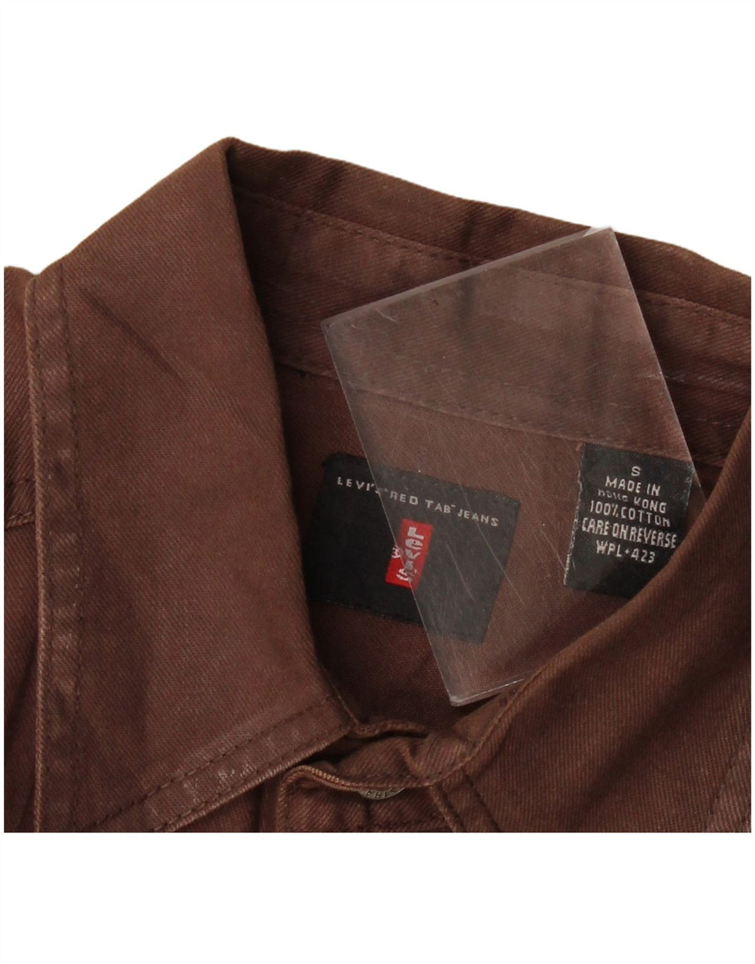 Levi's Herren-Hemd, groß, Größe S, braune Baumwolle