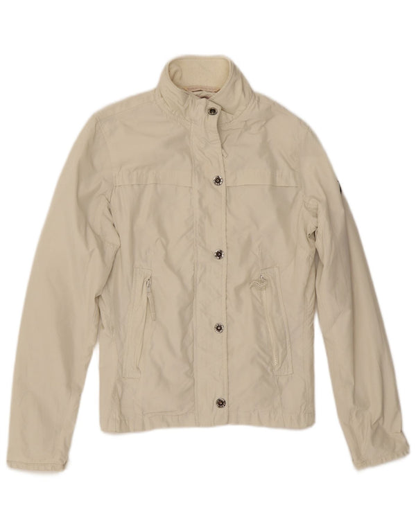 Bomb Boogie Damen Bomberjacke UK 12 Medium Off White Polyester