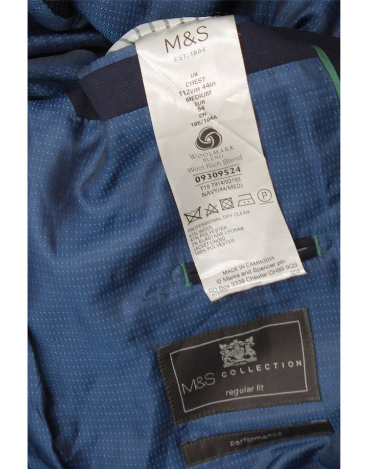 Marks & Spencer Herren-Blazer mit 2 Knöpfen, reguläre Passform, UK 44, XL, Marineblau