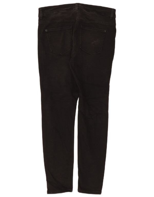 Marks & Spencer Damen Skinny Jeans UK 14 Large W34 L29 Schwarze Baumwolle
