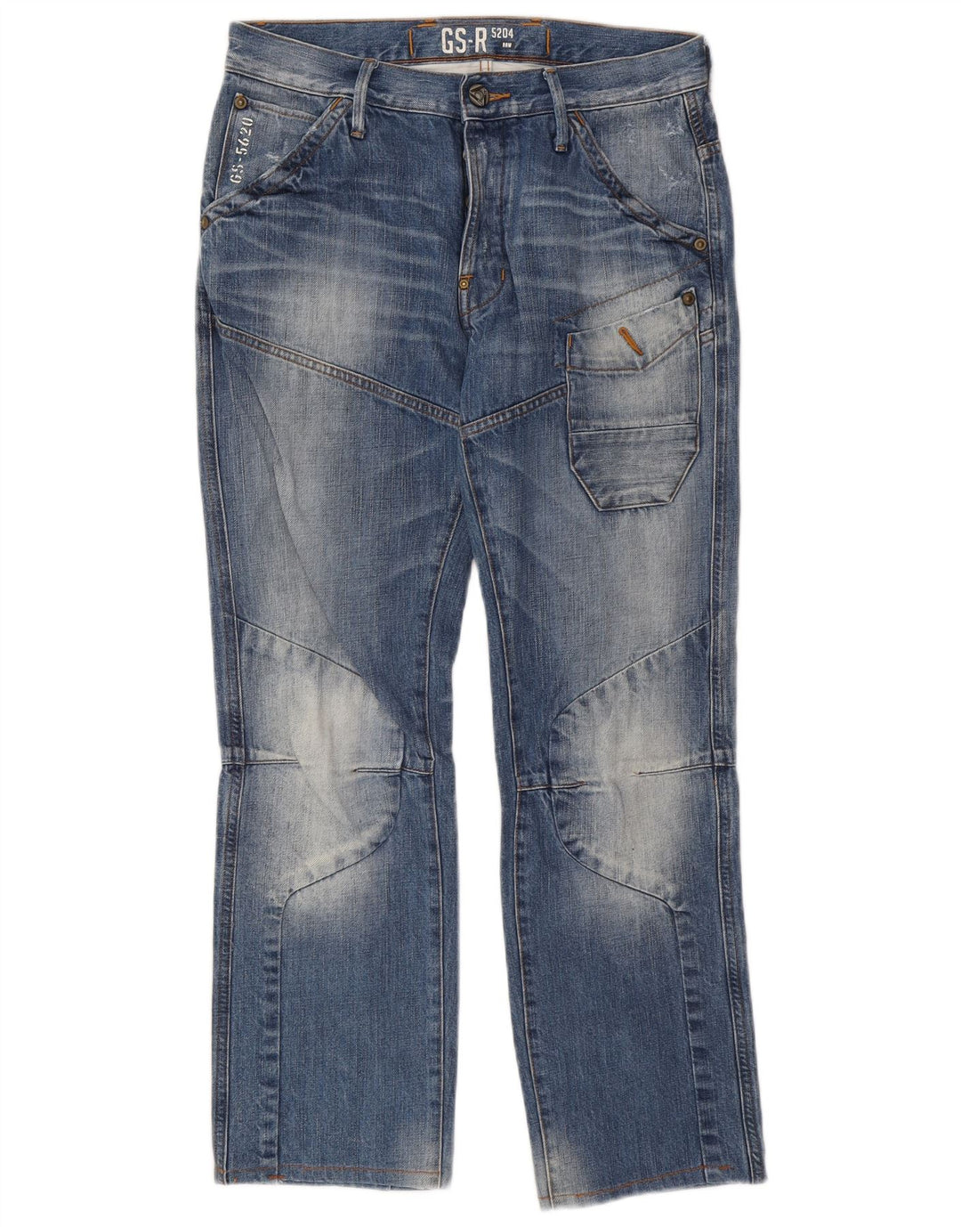 G-Star Herren Straight Jeans W32 L29 Blaue Baumwolle