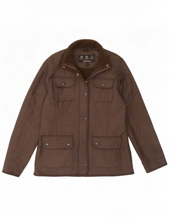 Barbour Damen Steppjacke UK 12 Mittelbraunes Polyester