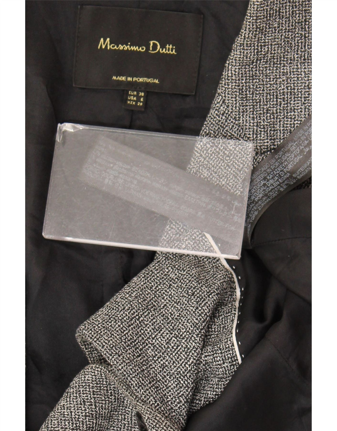 Massimo Dutti Damen Weste EU 38 Kleine graue Wolle