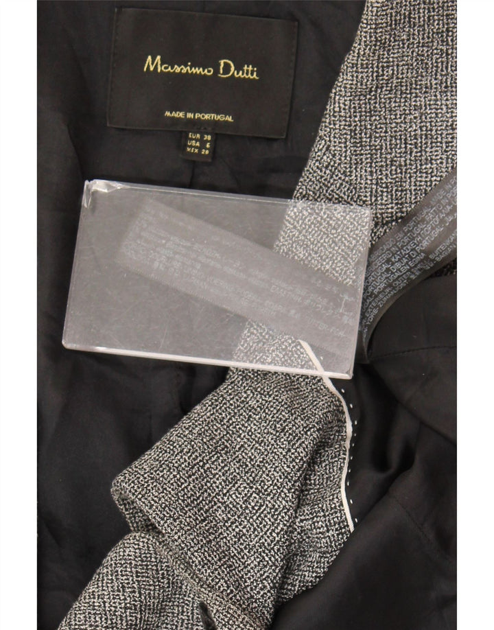 Massimo Dutti Damen Weste EU 38 Kleine graue Wolle
