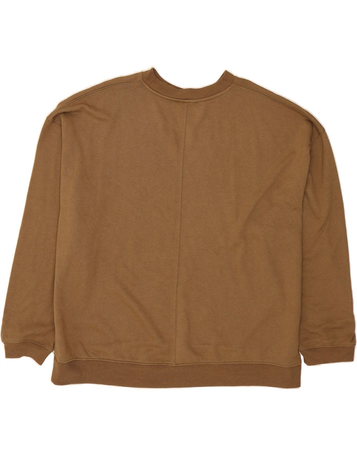 TOPSHOP Womens Oversized Sweatshirt Jumper UK 18 XL Brown Polyester Vintage Topshop and Second-Hand Topshop from Messina Hembry 