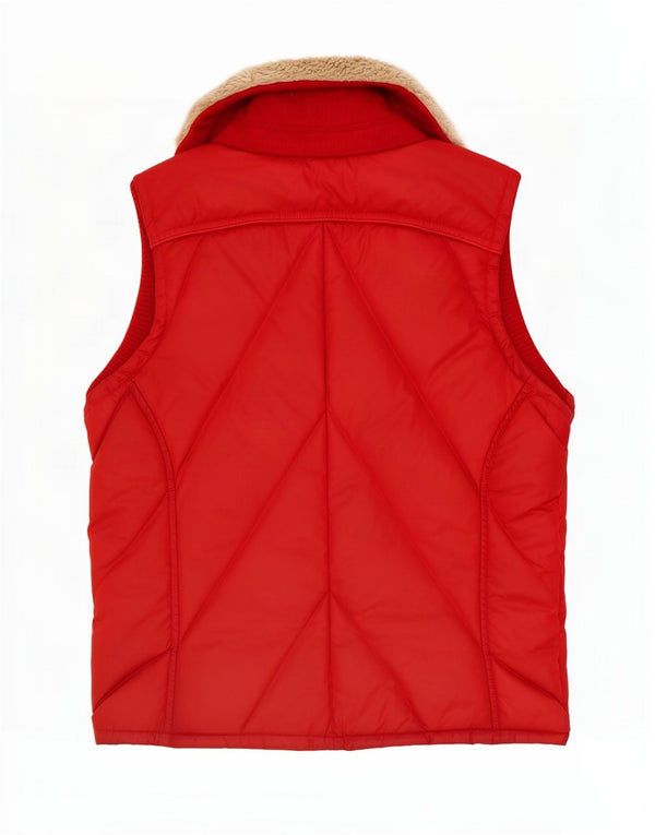 Tommy Hilfiger Womens Padded Gilet UK 14 Medium Red