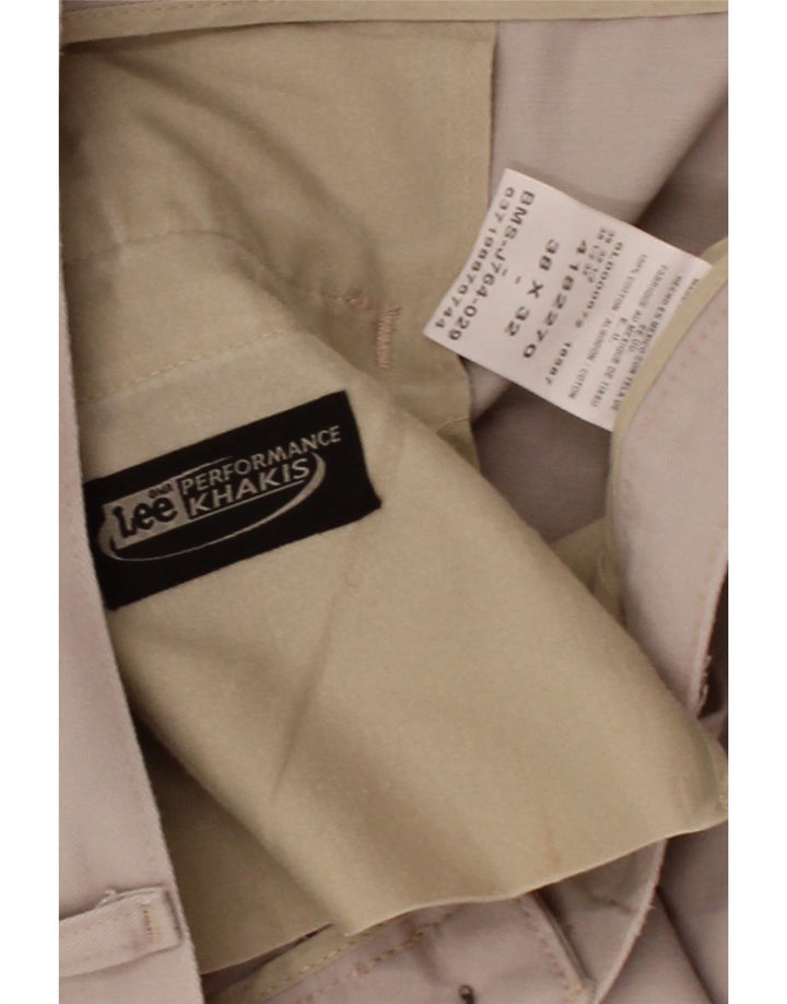 LEE Mens Khakis Straight Chino Trousers W38 L32 Grey Cotton Vintage Lee and Second-Hand Lee from Messina Hembry 