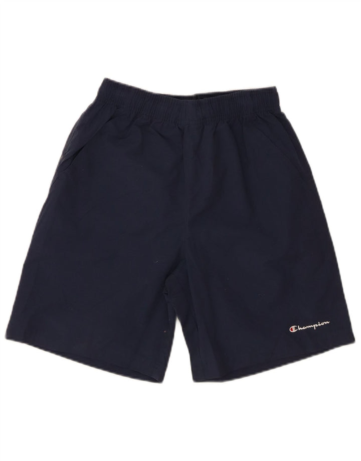 CHAMPION Mens Sport Shorts Small  Navy Blue Cotton