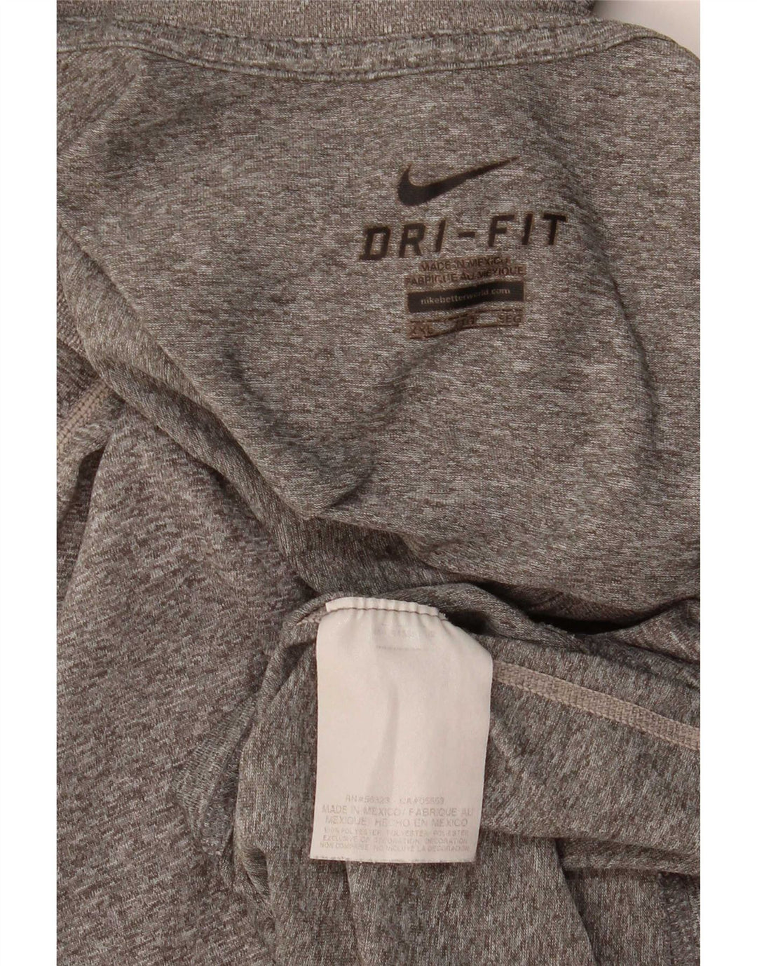 Nike Herren Dri Fit T-Shirt Top 2XL Grau geflecktes Polyester