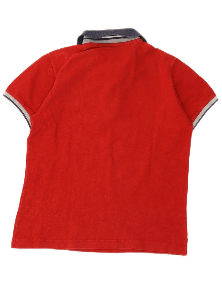 Fred Perry Jungen-Poloshirt, 9–10 Jahre, rote Colourblock-Baumwolle
