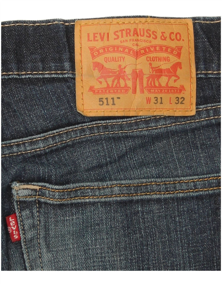 Levi's Herren 511 Slim Jeans W31 L32 Blaue Baumwolle