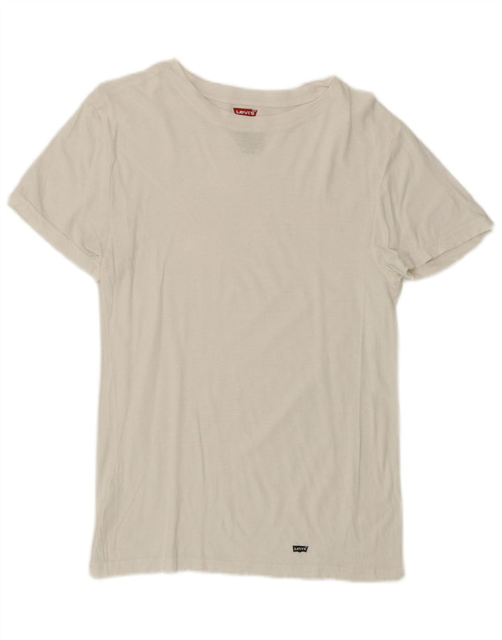 Levi's Herren T-Shirt Top UK 34/36 Small Weiße Baumwolle