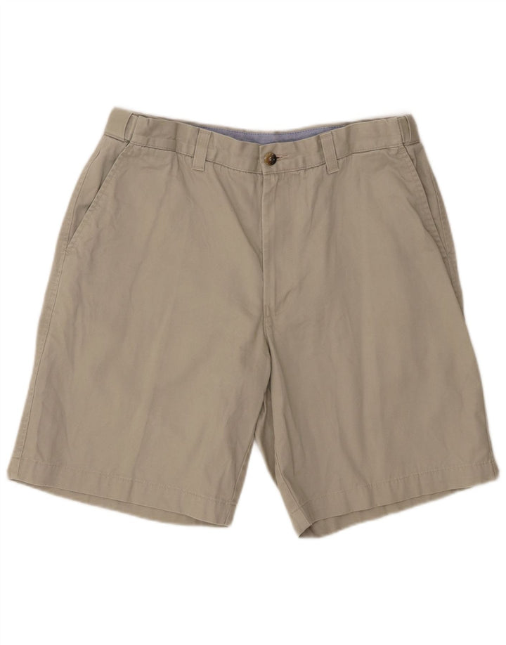 Marks & Spencer Herren Blue Harbor Chino Shorts W34 Large Beige Baumwolle