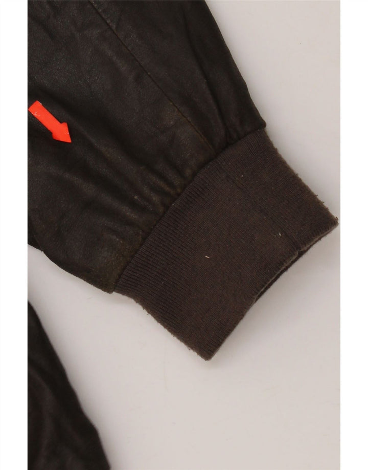 Gimo's Herren Bomber-Lederjacke UK 38 Mittelbraunes Leder