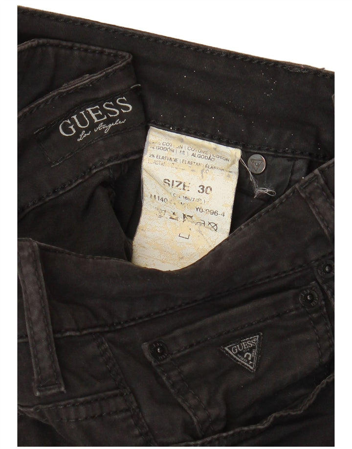 GUESS Herren Skinny Jeans W30 L33 Schwarze Baumwolle