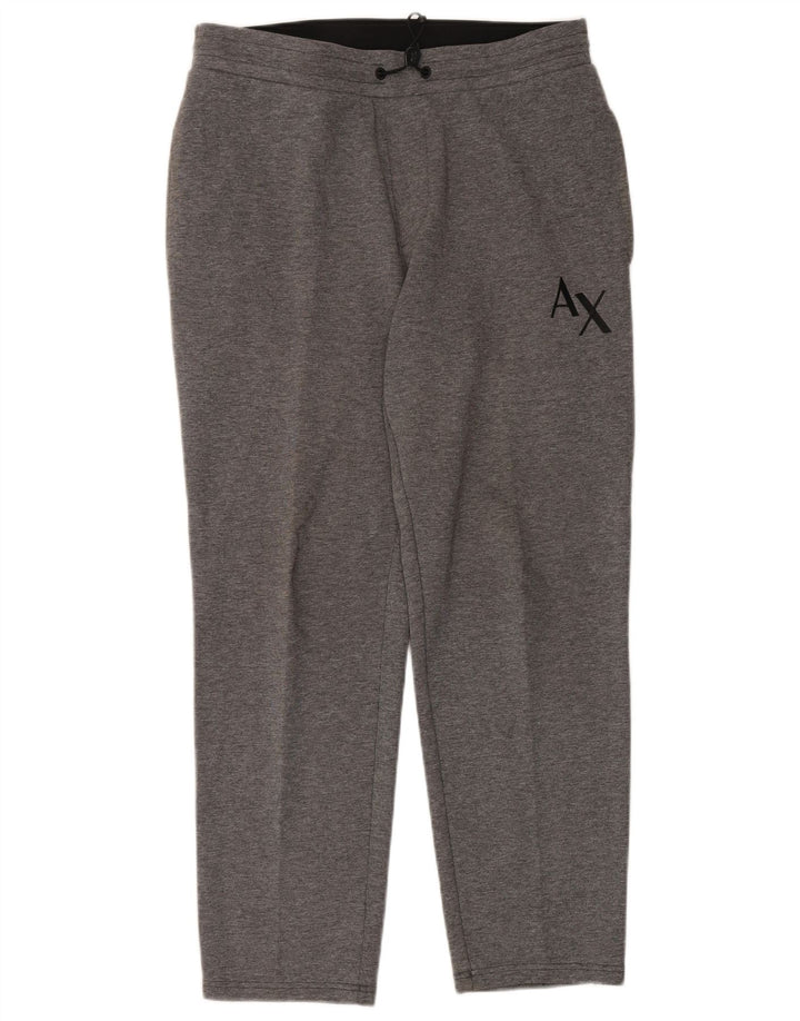 Armani Exchange Herren-Trainingshose aus mittelgrauer Baumwolle