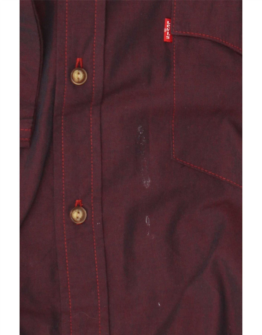 Levi's Herren-Kurzarmhemd, Größe L, Kastanienbraun, Baumwolle