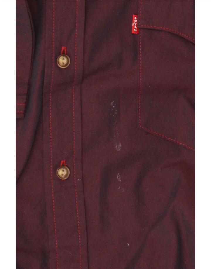 Levi's Herren-Kurzarmhemd, Größe L, Kastanienbraun, Baumwolle