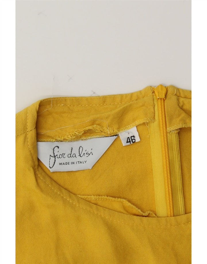 VINTAGE Womens Sheath Dress IT 46 Large Yellow Vintage Vintage and Second-Hand Vintage from Messina Hembry 