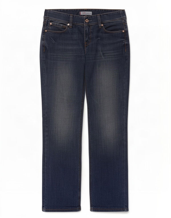 Levi's Damen 570 Straight Jeans W30 L32 Marineblaue Baumwolle