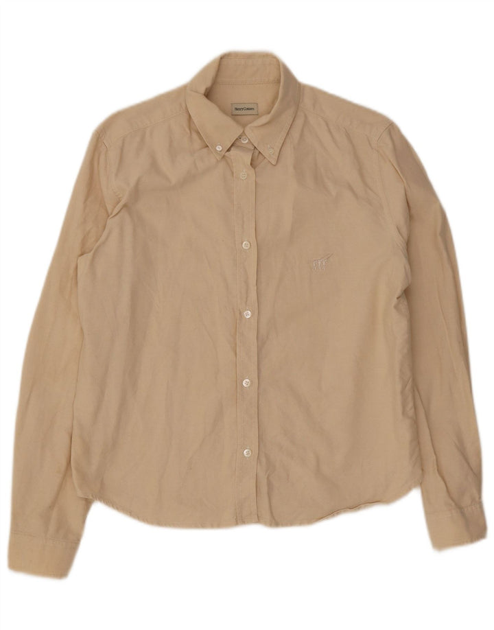 Henry Cottons Damenhemd IT 48 XL Beige Baumwolle
