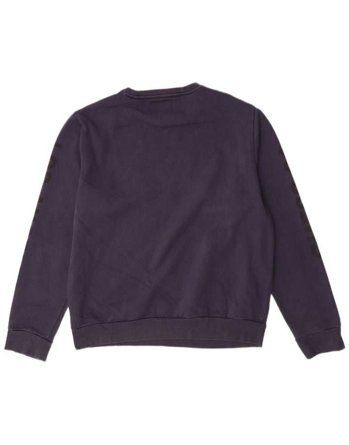 Guess Herren-Sweatshirt mit Grafik, groß, marineblau, Baumwolle