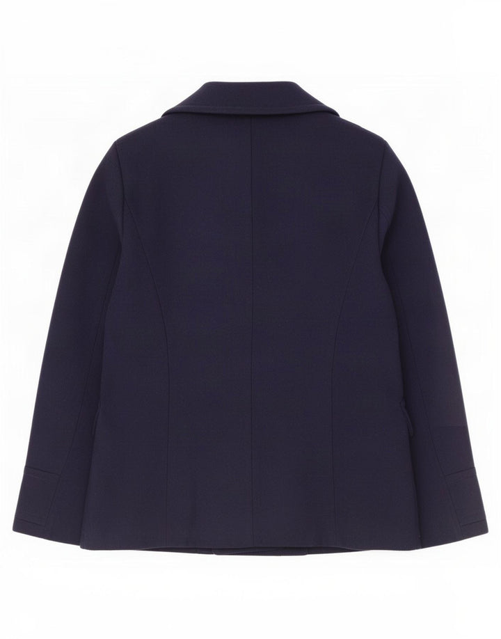 Marks & Spencer Damen Pea Coat UK 14 Medium Marineblau Polyester