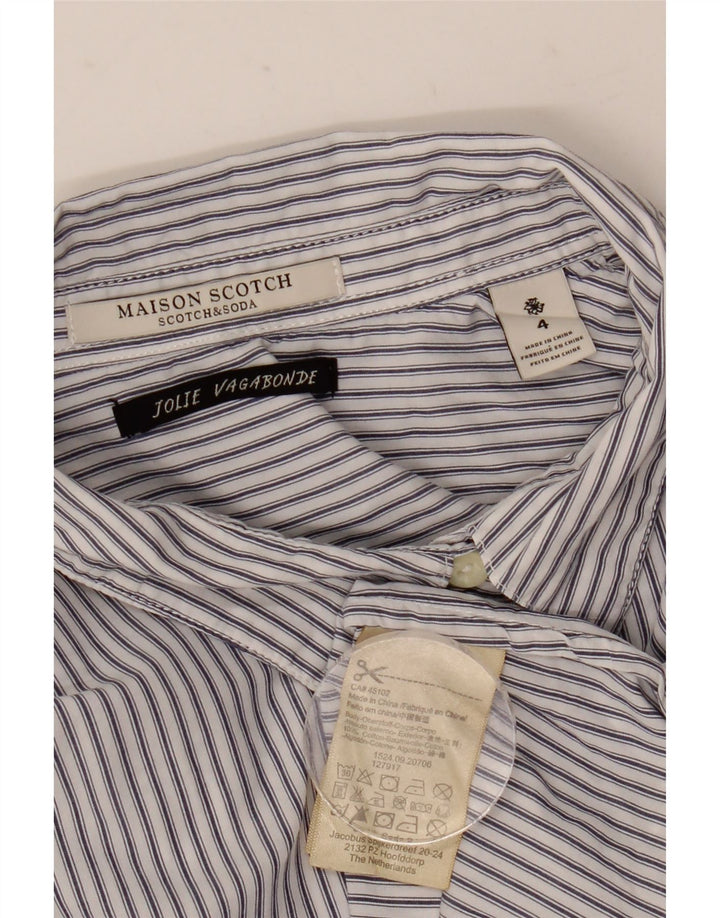 Scotch & Soda Herrenhemd aus mittelweißer, gestreifter Baumwolle