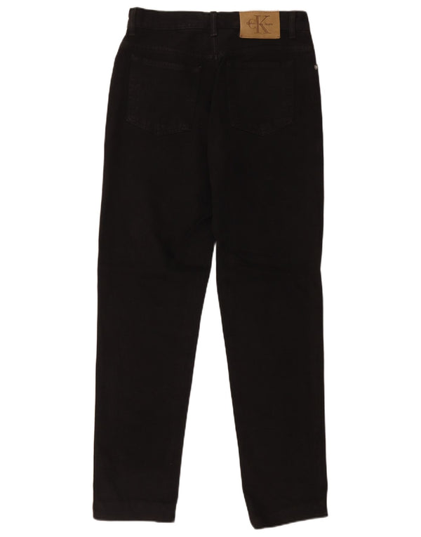 Calvin Klein Damen Straight Jeans US 8 Medium W30 L29 Schwarze Baumwolle