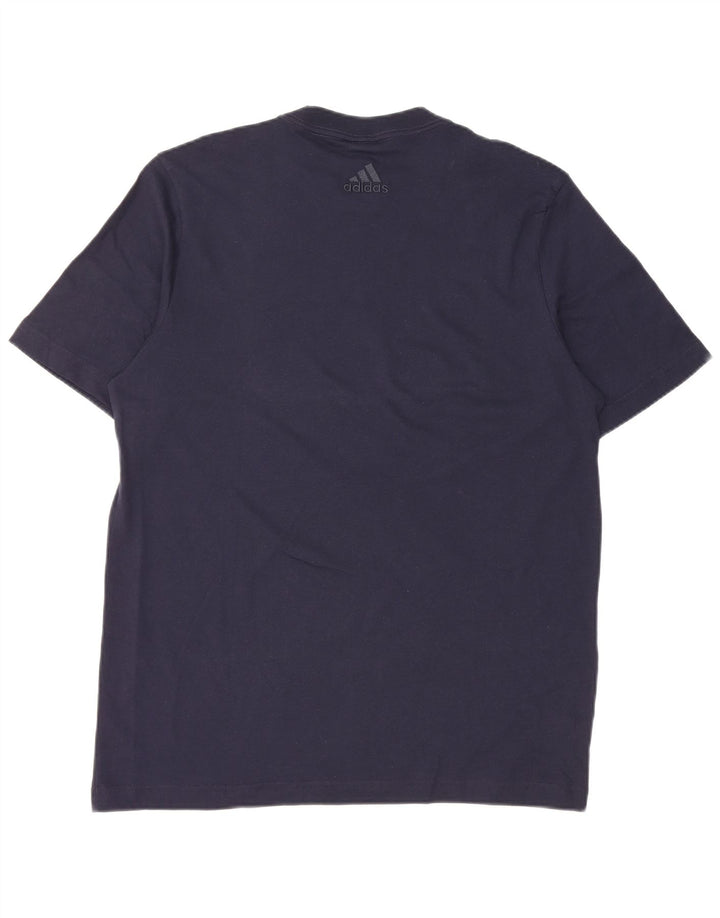 Adidas Herren-T-Shirt mit Grafik, mittelgroß, marineblau, Baumwolle