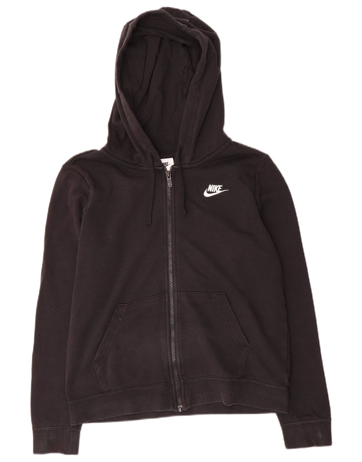 Nike Damen-Pullover mit übergroßem Reißverschluss und Kapuze, Gr. 10, Größe S, Schwarz