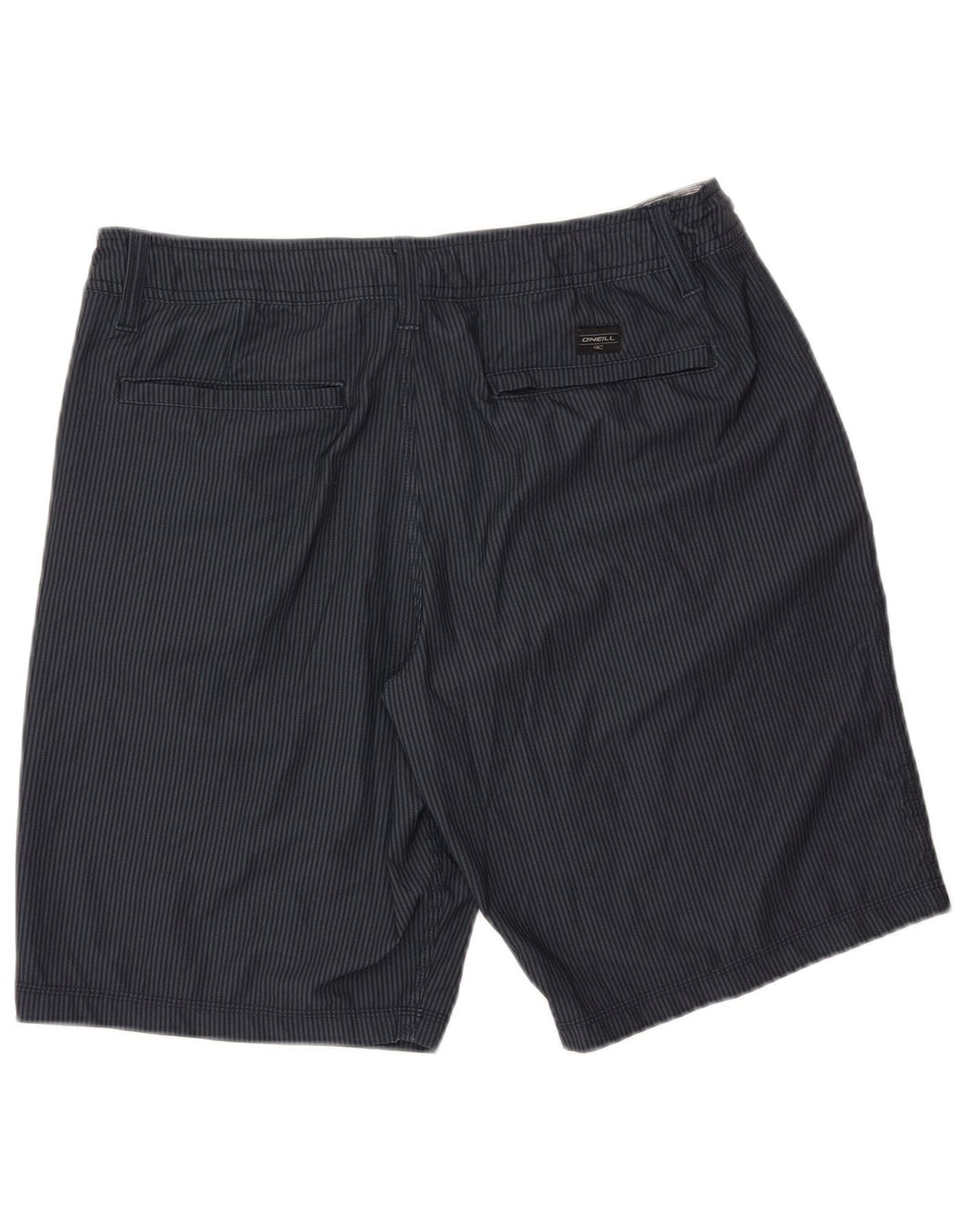 O'Neill Herren-Chinoshorts W34, groß, marineblaues Nadelstreifen-Polyester