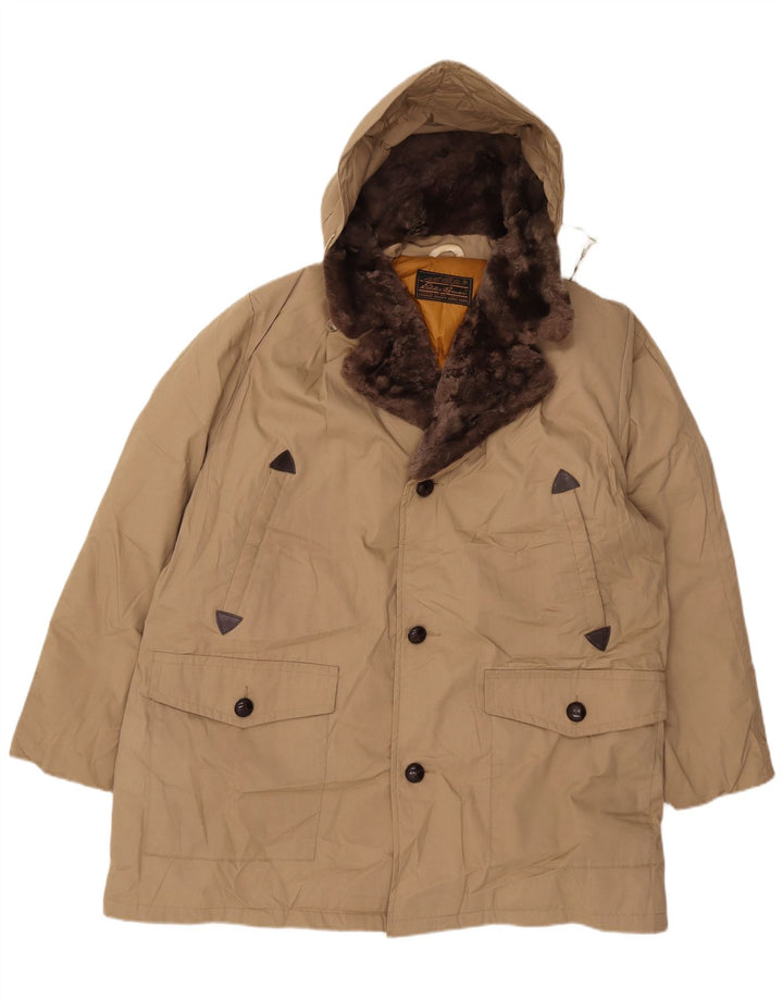Eddie Bauer Herren-Jacke mit Kapuze, gepolstert, UK 42, XL, Beige