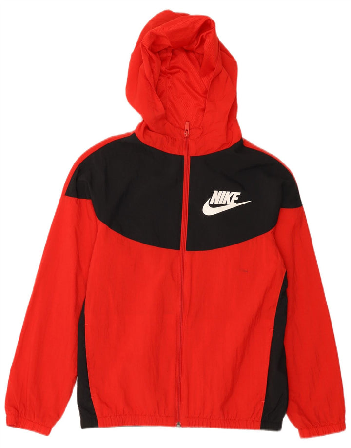 NIKE Jungen-Trainingsanzug mit grafischem Oberteil, 12–13 Jahre, Größe L, Rot, Farbblock