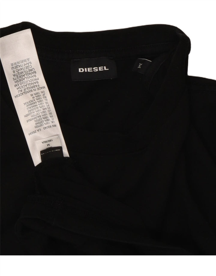 DIESEL Herren T-Shirt Top Mittelschwarze Baumwolle