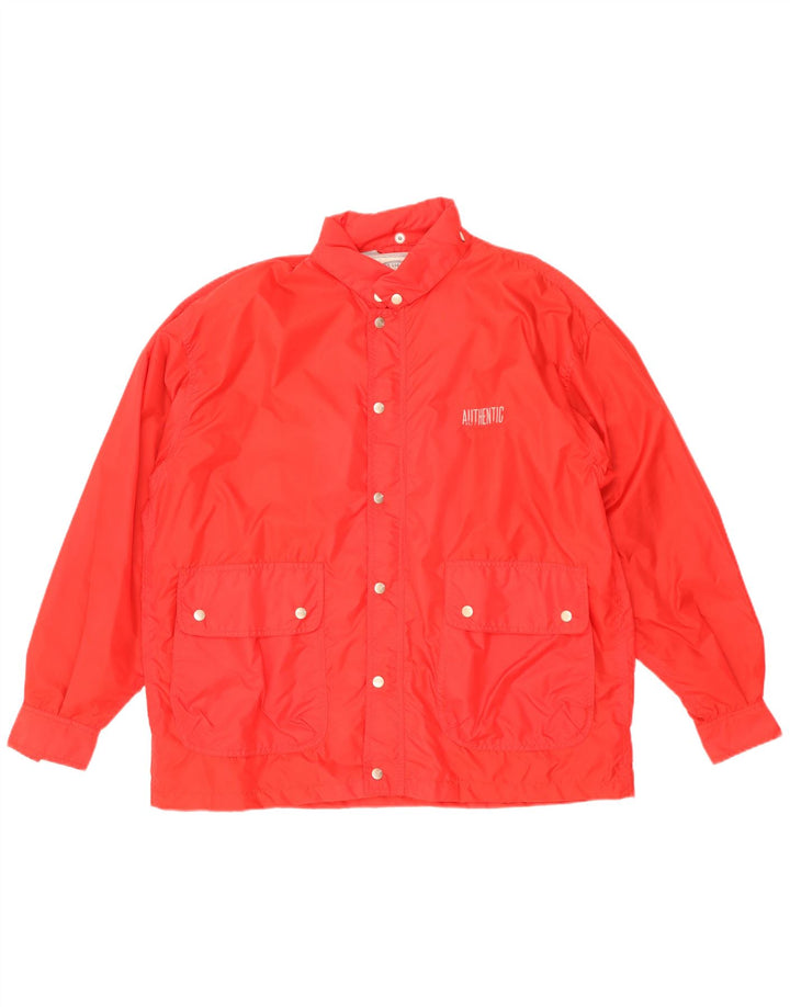 Wrangler Herren-Windbreakerjacke mit Kapuze, UK 38, Mittelrot, Polyamid