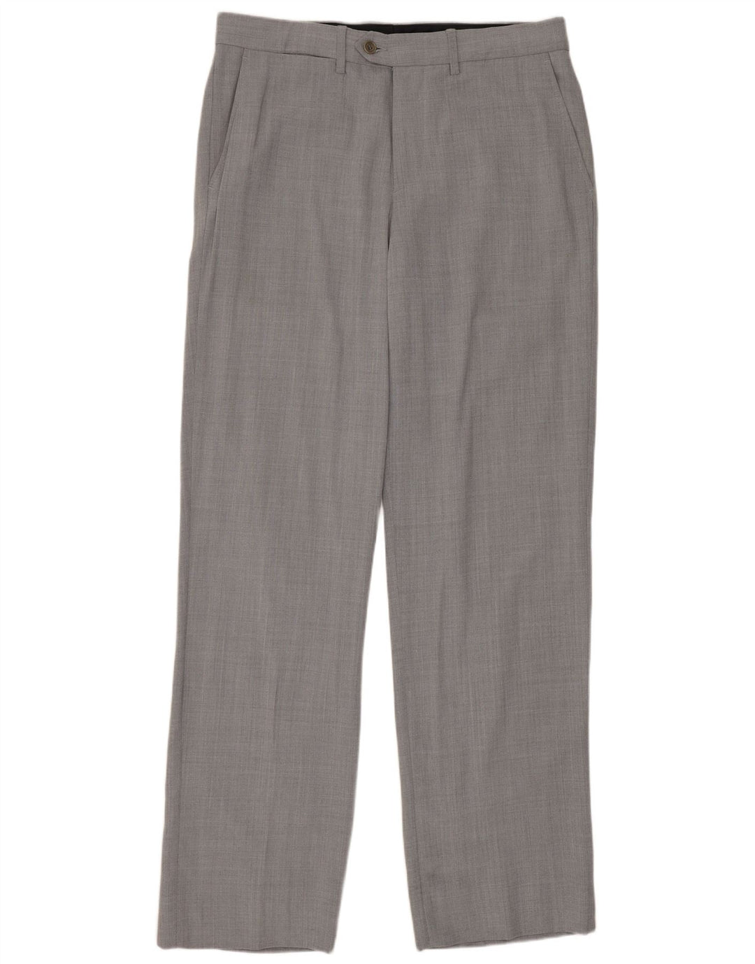 Gerade Anzughose für Herren von Zara, EU 40, mittelgroß, W31, L33, graue Wolle