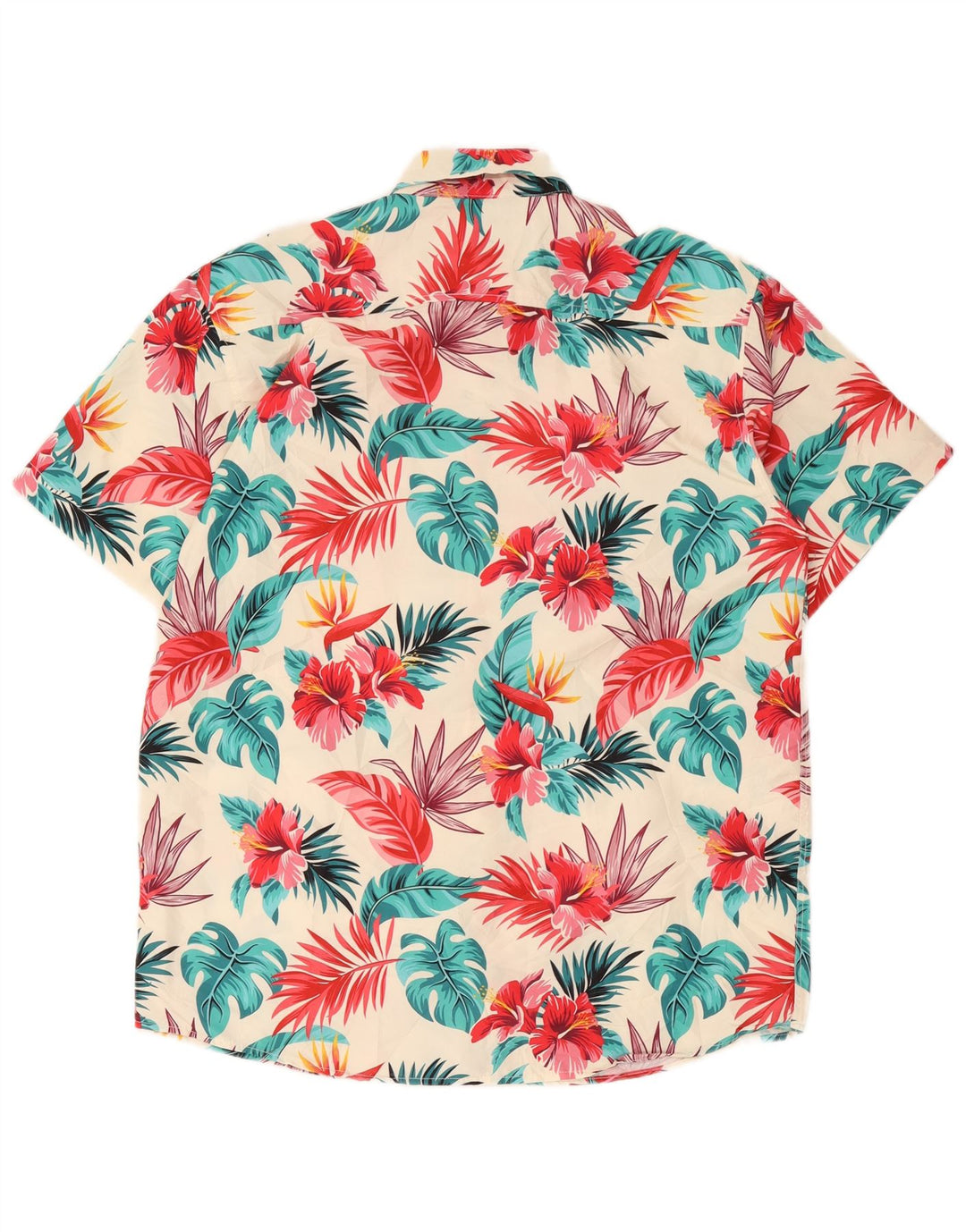 Pacifica Herren-Hawaii-Hemd, kurzärmelig, mittelgroß, mehrfarbig, Blumenmuster