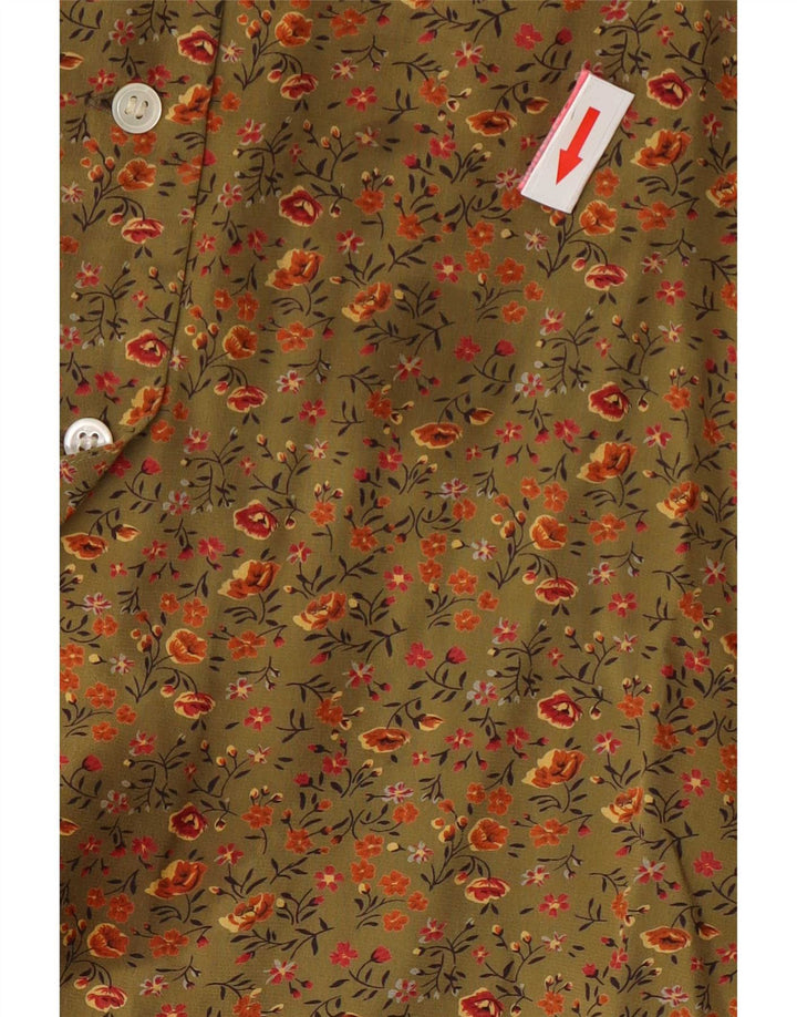 Balloon Damen-Hemdbluse EU 38 Medium Khaki Floral Silk