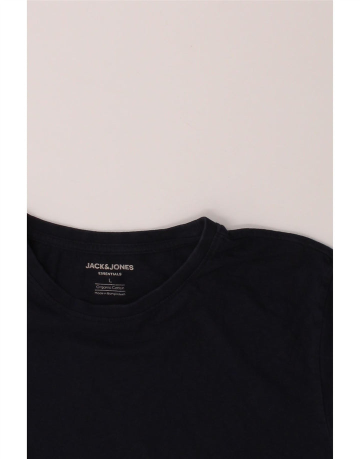 JACK & JONES Mens T-Shirt Top Large Navy Blue Cotton Vintage Jack & Jones and Second-Hand Jack & Jones from Messina Hembry 
