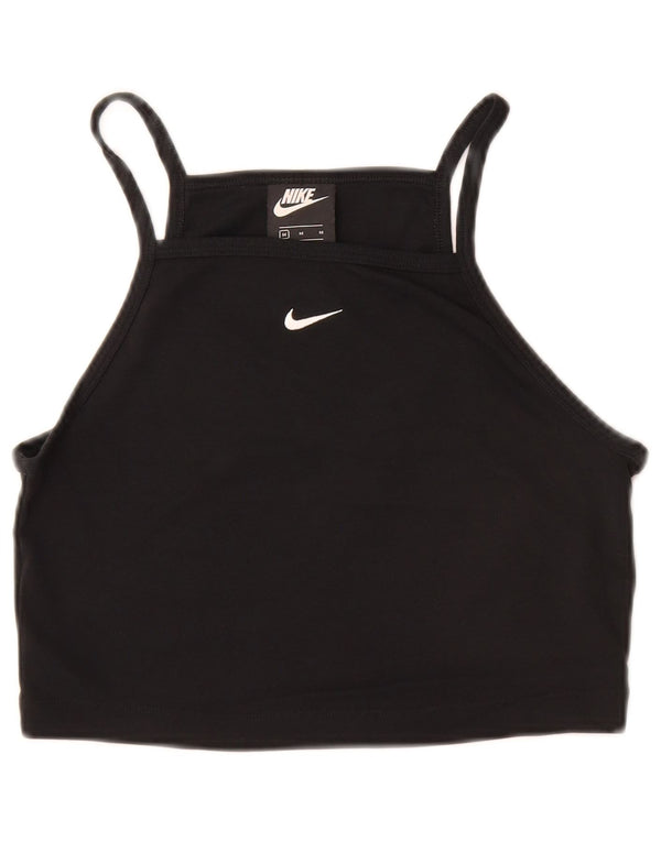 NIKE Crop Cami Top für Mädchen, 10–11 Jahre, mittelschwarze Baumwolle